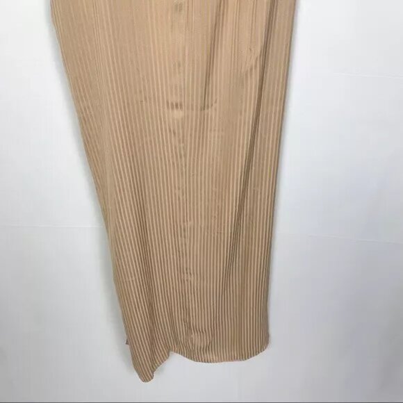 NWT NBD Davis Gown Sleeveless Slit Cowl Neck Maxi Dress Nude Small - Picture 5 of 12